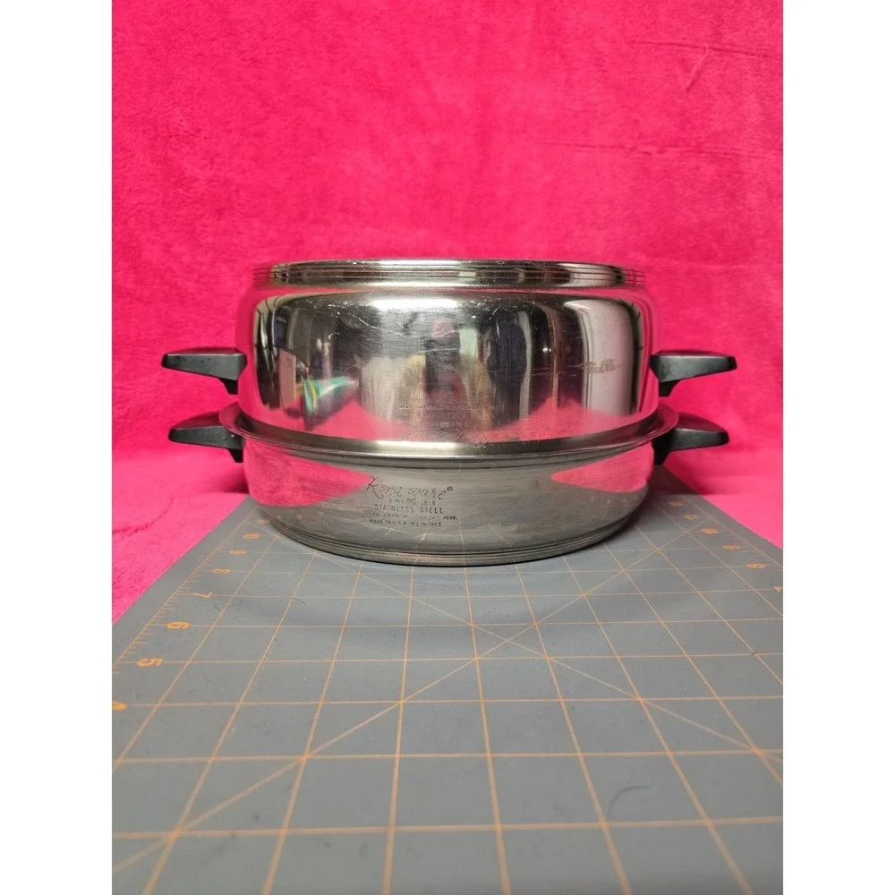Rena Ware Ultra-Ply 3-Ply 18-8 Stainless Dutch Oven Fry Pan 4Q Dome Skillet Lid